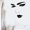 NSRJDSYT Beautiful Woman Abstract Face Wall Decal, Beauty Salon Makeup Room Bedroom Decor, 42 x 44 cm view 1