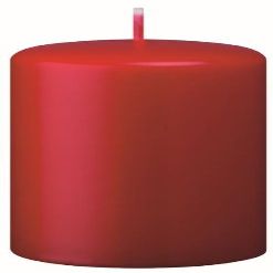 4-Piece Easter/Spring Pillar Candle Set, Christmas Red (Strawberry), 10 x 5 cm