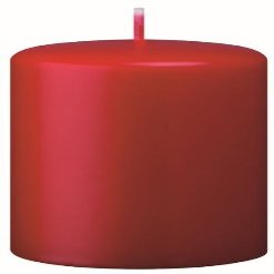 4-Piece Easter/Spring Pillar Candle Set, Christmas Red (Strawberry), 10 x 5 cm