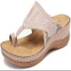 LONG-M Big Toe Correction Sandals, Orthopedic Thick-Soled, Pink, Size 35 view 1