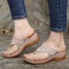 LONG-M Big Toe Correction Sandals, Orthopedic Thick-Soled, Pink, Size 35 view 2
