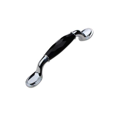 EYCFSJ 2-Piece Black Crystal Ceramic Cabinet Handles