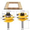 Pilang Zxxin 3-Piece Raised Panel Cabinet Door Router Bit Set, 8 mm Shank view 2