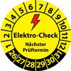 Electrical Inspection Sticker – Next Inspection Date, Vinyl, E-Check (25 mm, 100) view 1