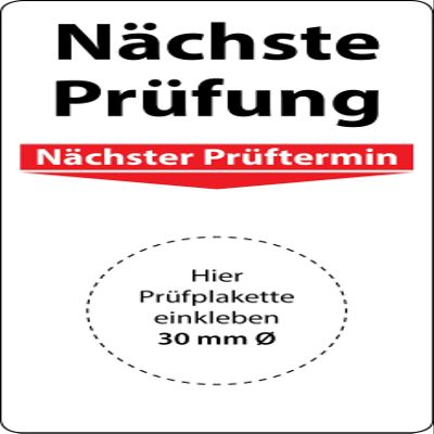 Next Inspection Base Labels, 100 Count, 70 x 40 mm, Self-Adhesive Vinyl, Base Labels for Inspection Stickers