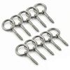 PROTECH Eye Screws with Wood Thread, 5 x 50 mm | Fixed Welded Ring | 10 pcs | A4 V4A Stainless Steel view 1