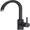 VBChome Black Composite Kitchen Sink with Faucet, 78 x 50 cm view 3