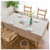 WLL Washable Tablecloth, 80 x 120 cm, Brown Cotton-Linen Table Cover view 1