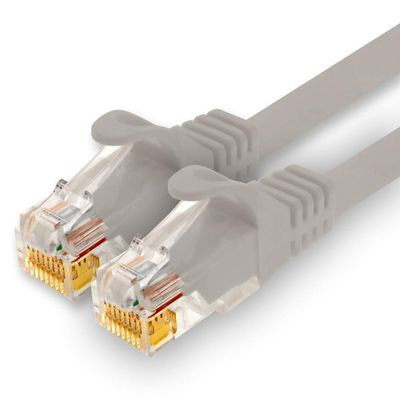 1CONN 15 m Cat 7 Ethernet Network Cable with RJ45 Connectors, Gray