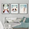 Yimesoy Vintage Skiing Canvas Wall Art, 3 Panels, 16 x 24 in view 1