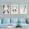 Yimesoy Vintage Skiing Canvas Wall Art, 3 Panels, 16 x 24 in view 2