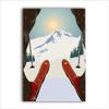 Yimesoy Vintage Skiing Canvas Wall Art, 3 Panels, 16 x 24 in view 3