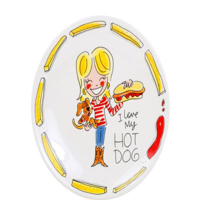 Blond Amsterdam Hot Dog Breakfast Plate, 22 cm