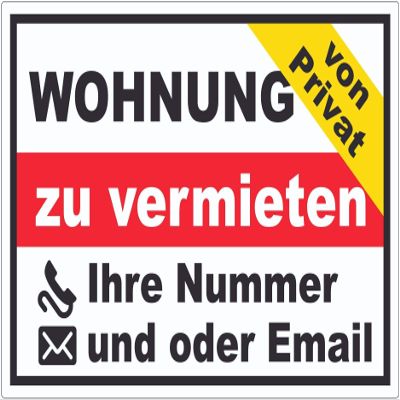 Apartment for Rent by Owner Sticker, A3 (297 x 420 mm)