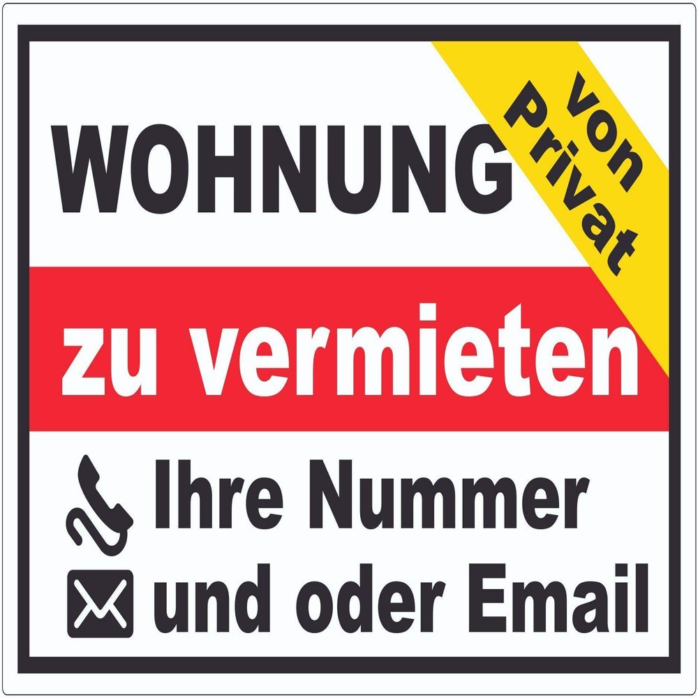 Apartment for Rent by Owner Sticker, A3 (297 x 420 mm)