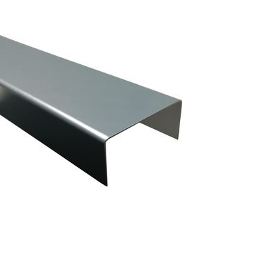 Galvanized Steel U-Profile, Anthracite, 1000 mm