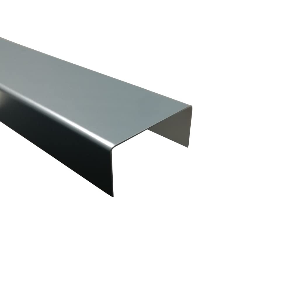 Galvanized Steel U-Profile, Anthracite, 1000 mm
