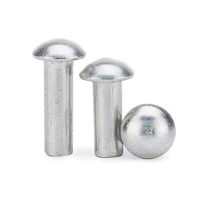 Semicircular Aluminum Rivets, Solid Round-Head Rivets, M2 × 3, 200-Pack