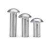 Semicircular Aluminum Rivets, Solid Round-Head Rivets, M2 × 3, 200-Pack view 3