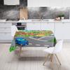 Washable Water-Resistant Tablecloth, Yellow Train, 140 x 200 cm view 2