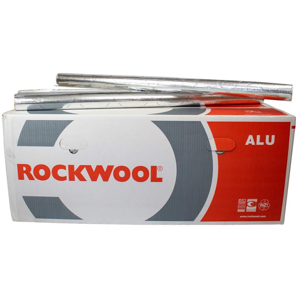 ROCKWOOL RS 800 Insulation Sections for Heating Pipes, 15–219 mm, 60 mm Inner Diameter, 20 mm Thickness