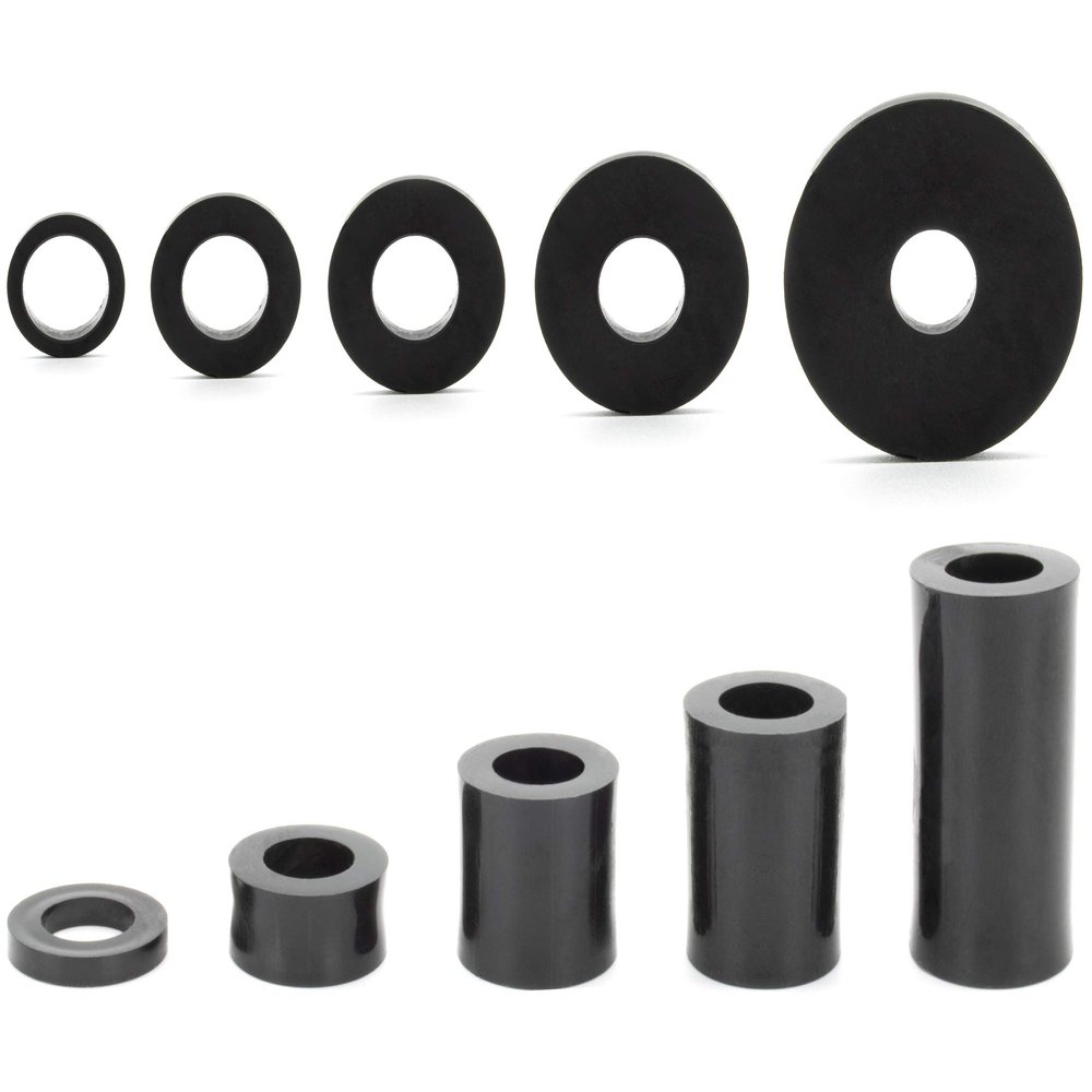 Enkotrade 4-Pack Spacer Sleeves for M12 | 20 x 13 x 7.5 mm | Round Polyethylene Spacers