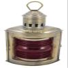Antique Red Port-Side Navigation Lamp, Brass, 23 cm, Kerosene Burner view 1