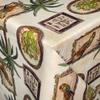 KEVKUS Oilcloth Tablecloth 06179-00 Jungle Parrot Butterfly Cactus, Rectangular, Round or Oval, Piped Edge, 140 x 260 cm Rectangular view 1