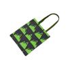 Le Jardin du Lin Printed Shopping Bag with Green Long Handles, Reusable and Foldable, 34 x 40 cm view 3
