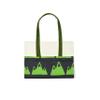 Le Jardin du Lin Printed Shopping Bag with Green Long Handles, Reusable and Foldable, 34 x 40 cm view 4