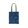 Le Jardin du Lin Printed Cotton Shopping Bag with Green Long Handles, Foldable, 34 x 40 cm view 2