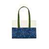 Le Jardin du Lin Printed Cotton Shopping Bag with Green Long Handles, Foldable, 34 x 40 cm view 4