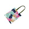 Le Jardin du Lin Printed Shopping Bag with Green Long Handles, Reusable, Foldable Fabric Bag, Size: 34 x 40 cm view 3