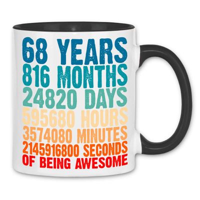 wowshirt Awesome Since Mug, Birthday Gift for Ages 20–90, Color 68 White/Black