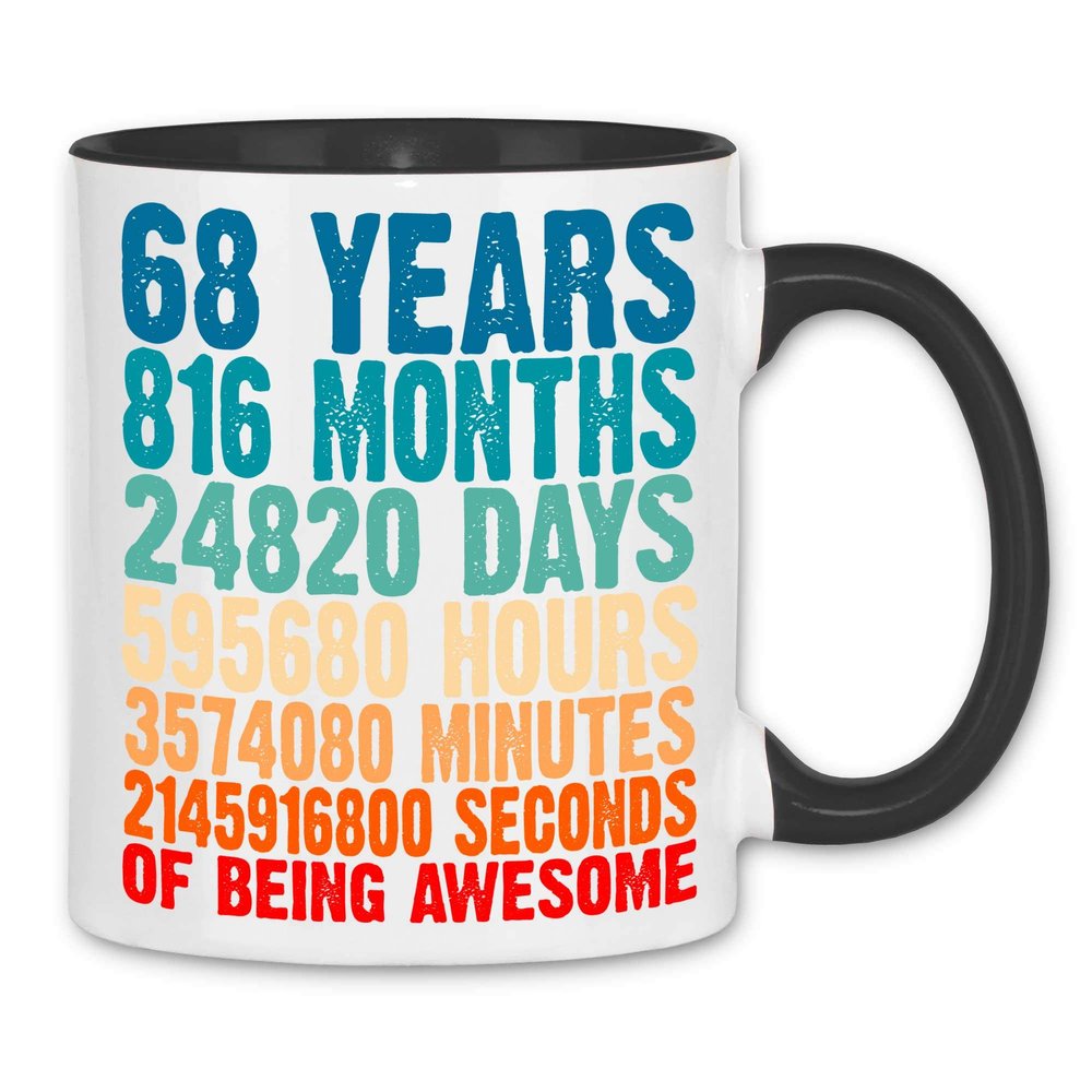 wowshirt Awesome Since Mug, Birthday Gift for Ages 20–90, Color 68 White/Black