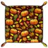ZORE_FINE5 Foldable Leather Dice Tray, Square, 14.5 cm, Pumpkin view 2
