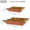 ZORE_FINE5 Foldable Leather Dice Tray, Square, 14.5 cm, Pumpkin view 4