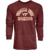 Blue 84 Men's Long-Sleeve Tri-Blend T-Shirt, Virginia Tech Hokies Maroon, Small view 2