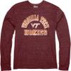 Blue 84 Men's Long-Sleeve Tri-Blend T-Shirt, Virginia Tech Hokies Maroon, Small view 3