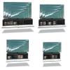 Vladon Lana V3 Wall Unit, 4 Wall-Mounted Cabinets, 10 Compartments, Made in Germany, Matte Black/Sand Gray High-Gloss view 3