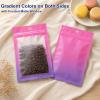 100 Resealable Mylar Zip Bags for Food, Gradient Purple, Transparent Window, 15 x 21 cm view 2