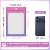 100 Resealable Mylar Zip Bags for Food, Gradient Purple, Transparent Window, 15 x 21 cm view 4