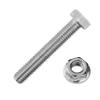 M6 x 75 mm Stainless Steel A2 Hex Bolts with M6 Flange Nuts, 5-Pack | DIN 933 & DIN 6923 - MESAROS view 1