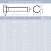 M16 x 25 mm Hex Bolts with M16 Lock Nuts, A2 Stainless Steel, 50 Pieces | DIN 933 & DIN 985 view 2