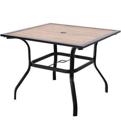 PHI VILLA Weather-Resistant Outdoor Patio Dining Table