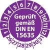 DIN EN 15635 Inspection Stickers, Vinyl, 20 mm, Violet, 500 view 1