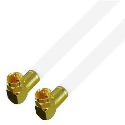 AC-Sat-Corner Fritz!Box Cable Vodafone Cable Connection Cable, 8 mm, High Premium Quality, 4K/8K HD, Gold Edition, Right-Angle/Right-Angle, 42 m