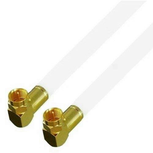 AC-Sat-Corner Fritz!Box Cable Vodafone Cable Connection Cable, 8 mm, High Premium Quality, 4K/8K HD, Gold Edition, Right-Angle/Right-Angle, 42 m
