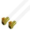 AC-Sat-Corner Fritz!Box Cable Vodafone Cable Connection Cable, 8 mm, High Premium Quality, 4K/8K HD, Gold Edition, Right-Angle/Right-Angle, 42 m view 1