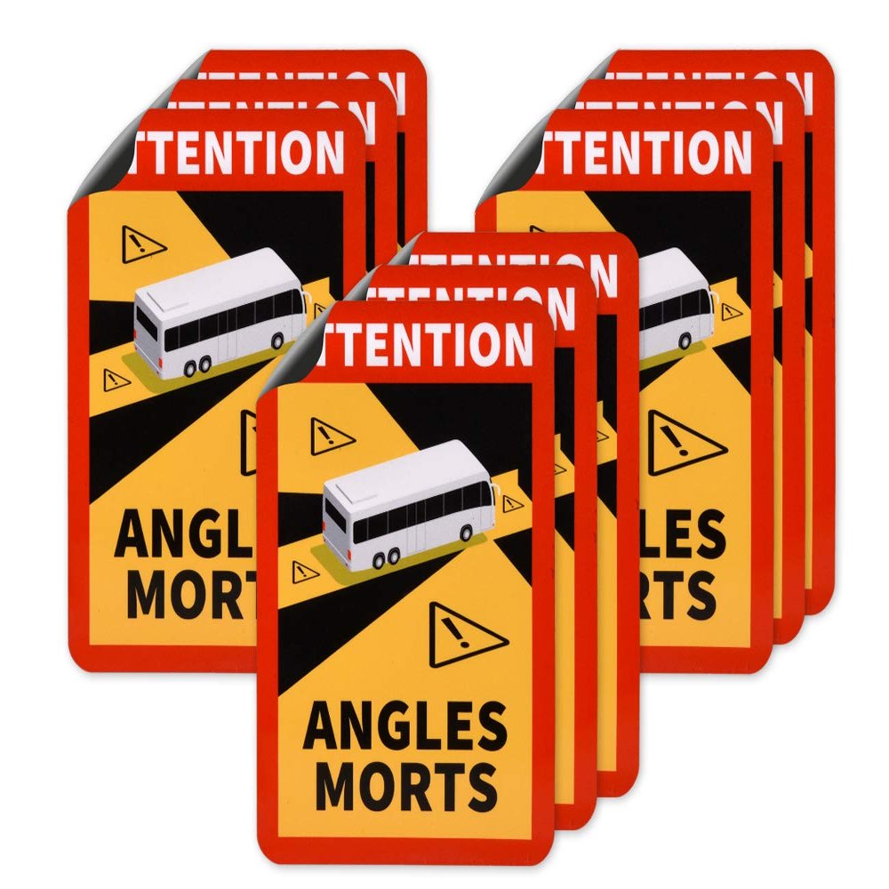 reflecto Sign Set | Blind Spots with Bus Motif | Magnetic, 9 Pieces